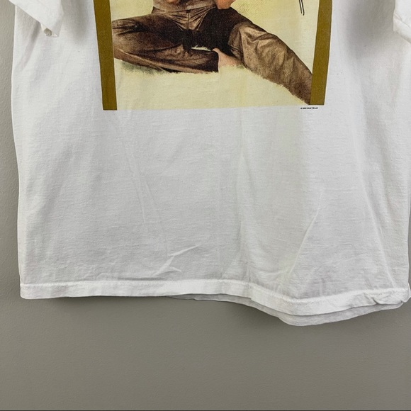 Vintage 2001 White Signed Pam Tillis Thunder & Roses Graphic Band Tee - Picture 3 of 12